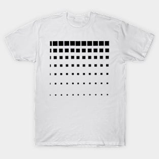 Increasing and decreasing square pattern. T-Shirt